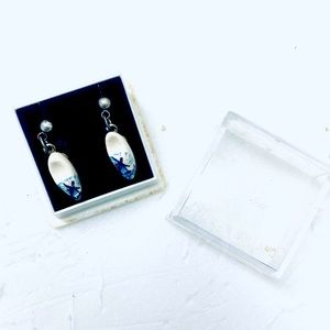 Miniature Dutch Clog Porcelain Earrings Holland
